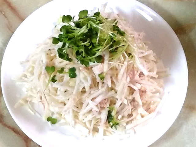 大根とツナマヨの簡単混ぜサラダ